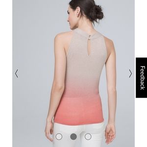 White house black market ombre shimmer halter NWT